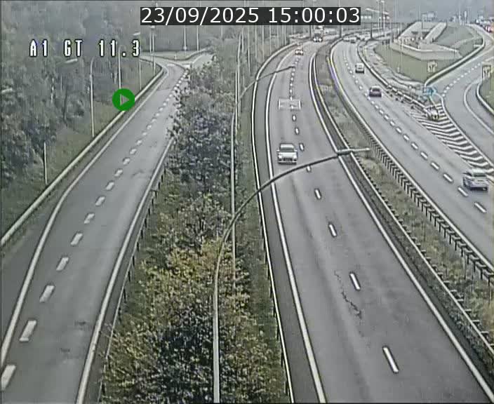 Traffic live webcam Luxembourg Senningerberg - A1 direction Allemagne - BK 11.3