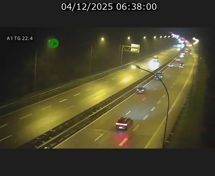Traffic live webcam Luxembourg Flaxweiler - A1 direction Luxembourg - BK 22.4
