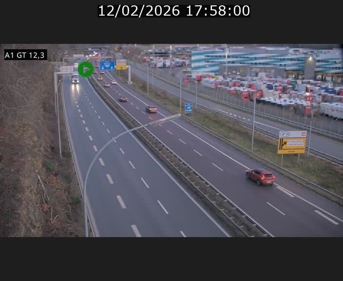 Traffic live webcam Luxembourg Senningerberg - A1 direction Allemagne - BK 12.3