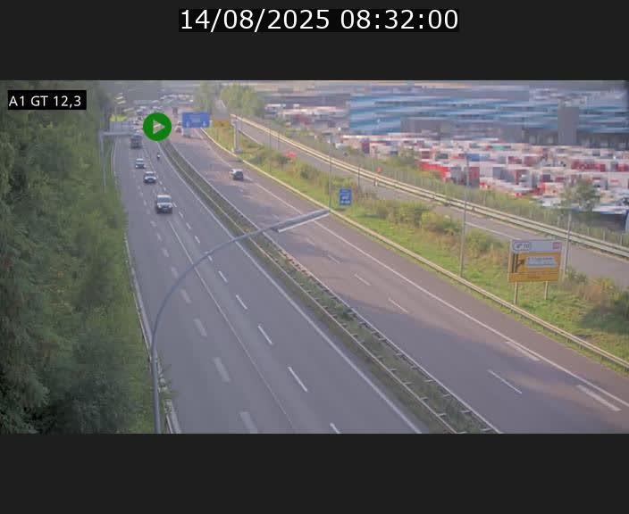 Traffic live webcam Luxembourg Senningerberg - A1 direction Allemagne - BK 12.3