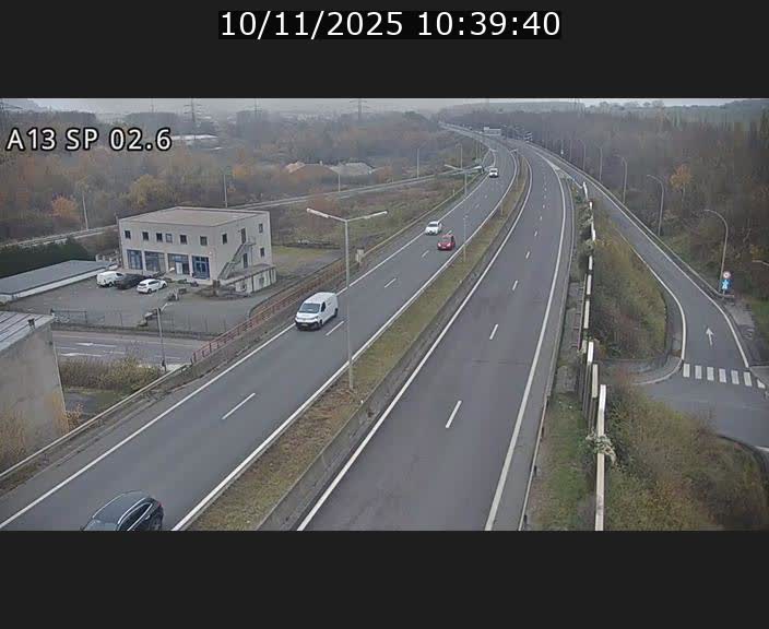 Traffic live webcam Luxembourg Sanem - A13 direction Pétange - BK 2.6