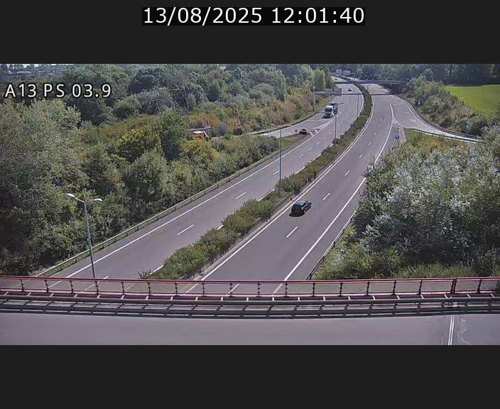 Traffic live webcam Luxembourg Differdange - A13 direction Esch-sur-Alzette - BK 3.9