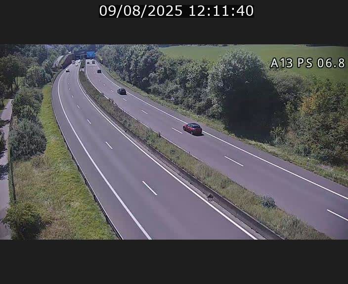 Traffic live webcam Luxembourg Ehlerange - A13 direction Esch-sur-Alzette - BK 6.8