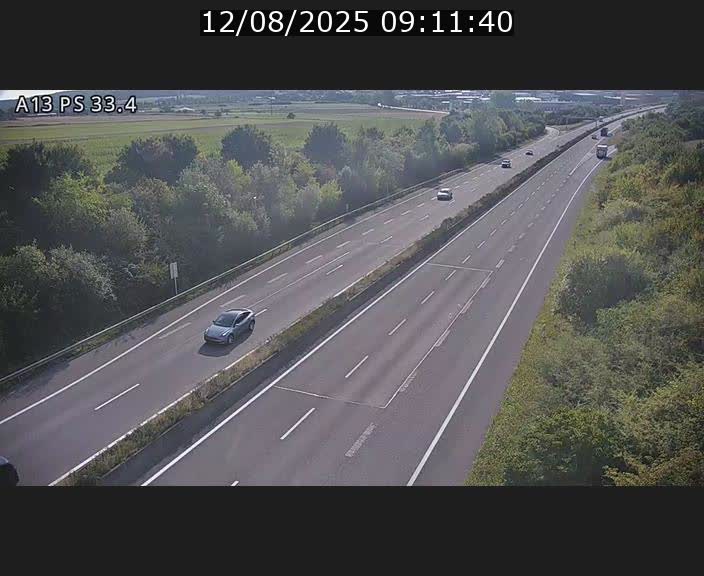 Webcam trafic sur A13 à hauteur de Mondorf-les-Bains en direction d'Altwies