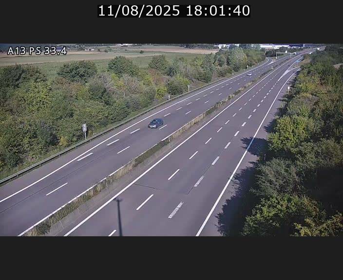 Webcam trafic sur A13 à hauteur de Mondorf-les-Bains en direction d'Altwies