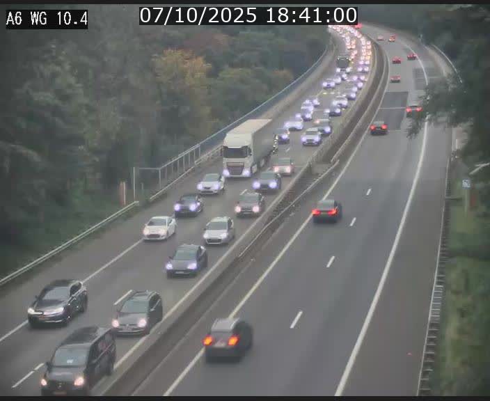 Traffic live webcam Luxembourg Mamer - A6 - BK 10.4 - direction Luxembourg/France/Allemagne