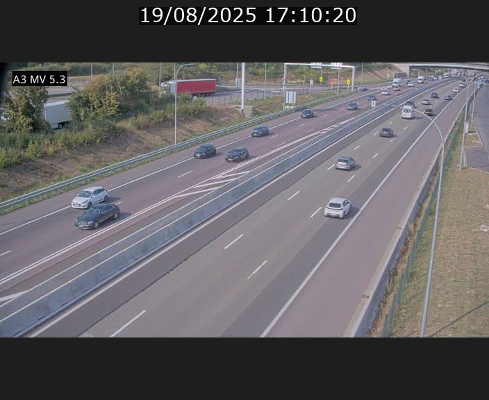 Webcam à l'Aire de Berchem au Luxembourg sur l'A3. Vue orientée vers la France