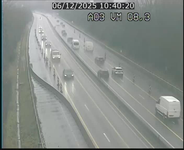 Traffic live webcam Luxembourg Bettembourg - A3 - BK 8.3 - direction France