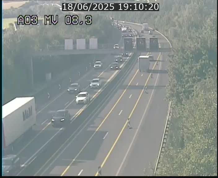 Webcam Autoroute après la Croix de Bettembourg en direction de Luxembourg sur l'A3