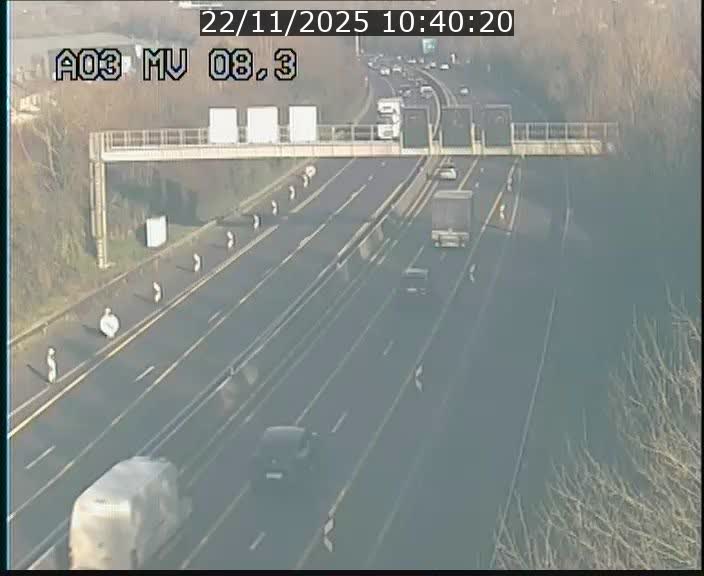 Webcam Autoroute après la Croix de Bettembourg en direction de Luxembourg sur l'A3