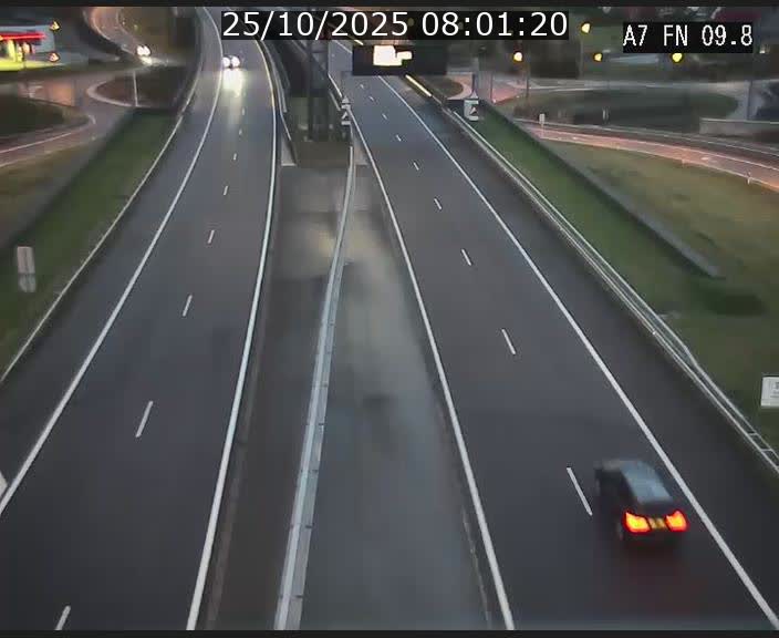 Caméra trafic Luxembourg - A7, Tunnel Gousselerbierg, sortie sud, direction rond-point Lorentzweiler (BK 9.9)