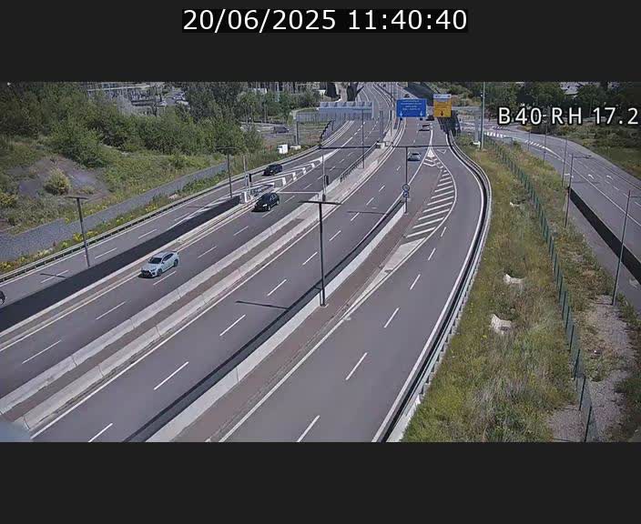 Webcam sur le contournement d'Esch Belval à hauteur de la sortie Université de Luxembourg. Vue orientée vers Luxembourg