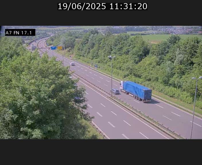 Caméra trafic Luxembourg - A7, Merscherbierg direction Mersch