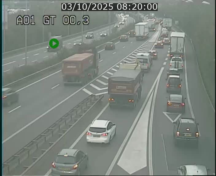 Traffic live webcam Luxembourg Croix de Gasperich - A1 direction Kirchberg - BK 0.3