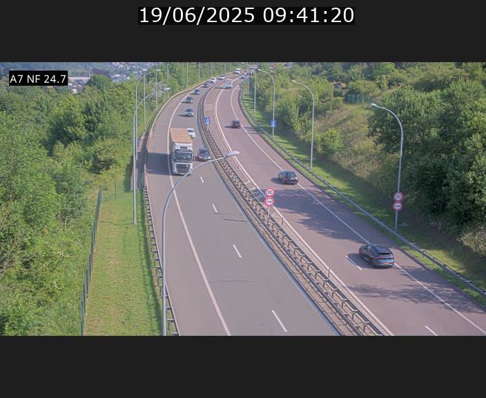 Caméra trafic Luxembourg - A7, Schieren direction Mersch