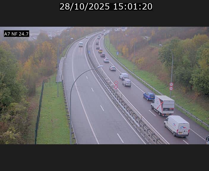 Caméra trafic Luxembourg - A7, Schieren direction Mersch