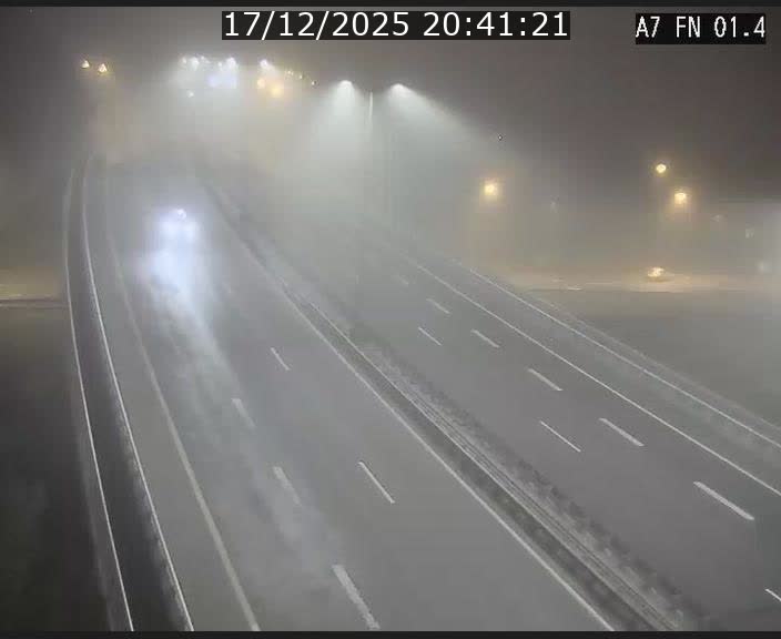 Caméra autoroute Luxembourg A7 - Tunnel Stafelter - direction Echangeur Grünewald