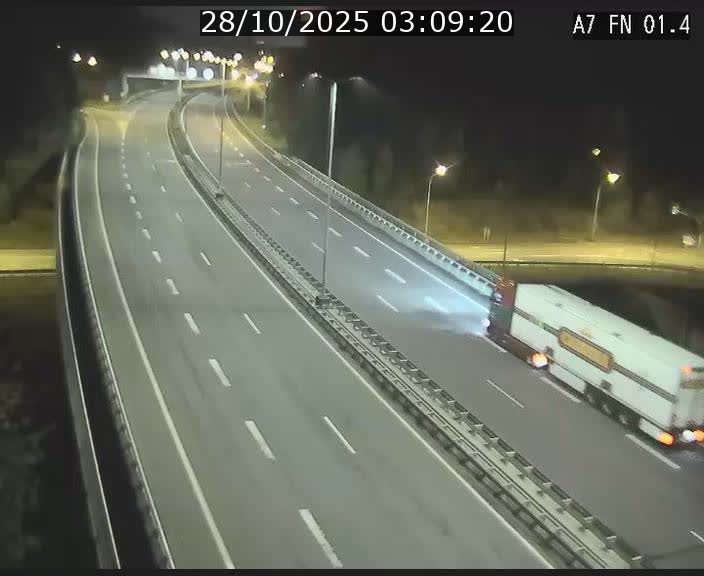 Caméra autoroute Luxembourg A7 - Tunnel Stafelter - direction Echangeur Grünewald