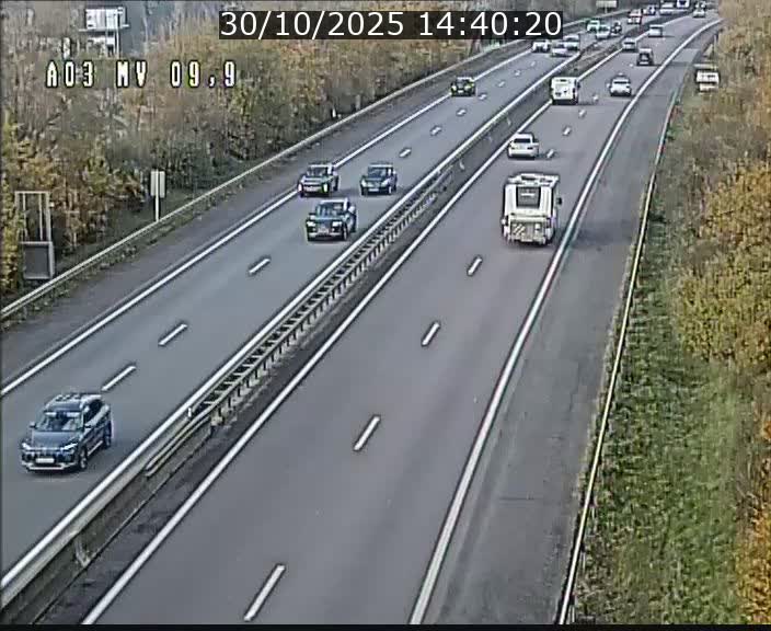 Webcam Autoroute à la Croix de Bettembourg - A3 - BK 9.9 - direction Luxembourg-Ville
