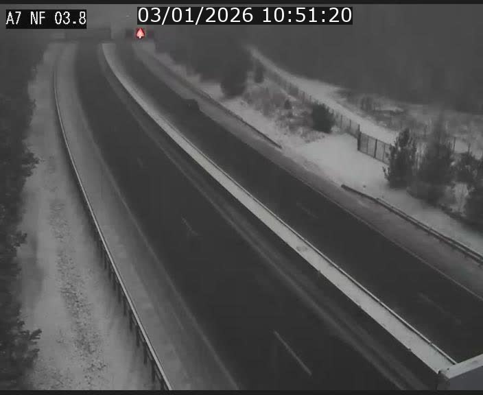 Webcam autoroute A7 au Luxembourg à la sortie du Tunnel Stafelter vers le Nord