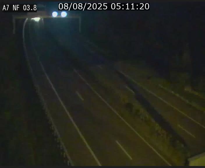 Webcam autoroute A7 au Luxembourg à la sortie du Tunnel Stafelter vers le Nord