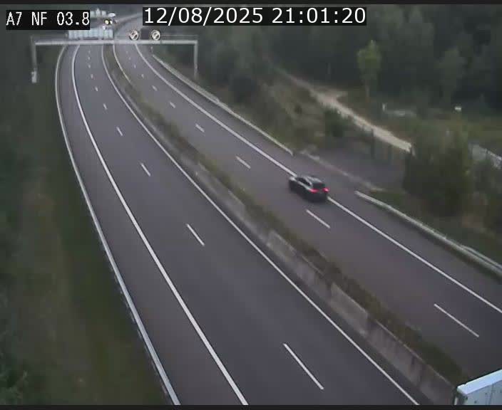 Webcam autoroute A7 au Luxembourg à la sortie du Tunnel Stafelter vers le Nord