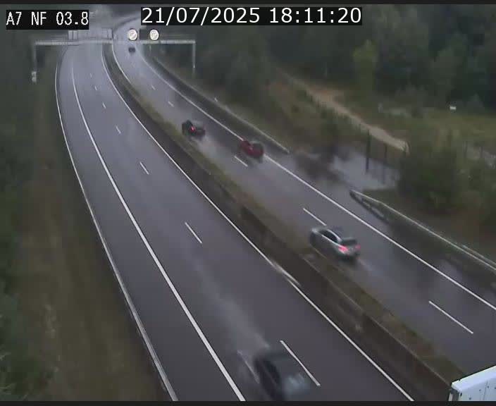 Webcam autoroute A7 au Luxembourg à la sortie du Tunnel Stafelter vers le Nord