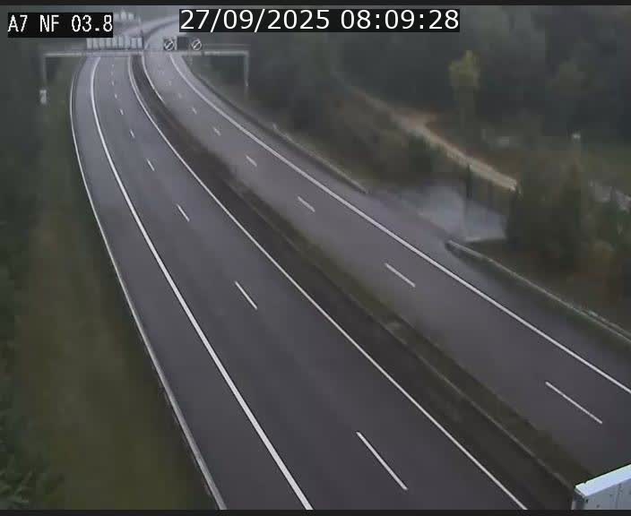 Webcam autoroute A7 au Luxembourg à la sortie du Tunnel Stafelter vers le Nord