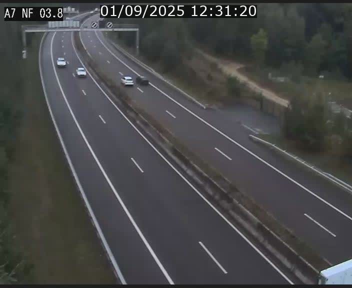 Webcam autoroute A7 au Luxembourg à la sortie du Tunnel Stafelter vers le Nord