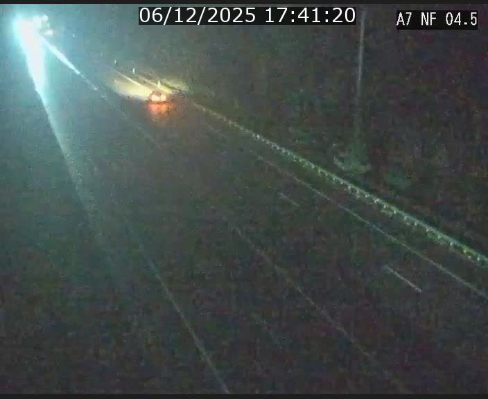 Caméra autoroute Luxembourg A7 - Passage à gibier Rëngelbour - direction Tunnel Grouft