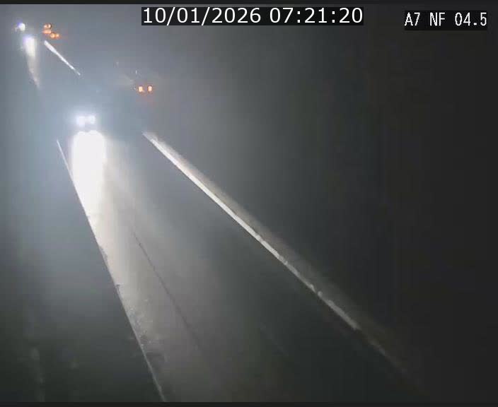 Caméra autoroute Luxembourg A7 - Passage à gibier Rëngelbour - direction Tunnel Grouft