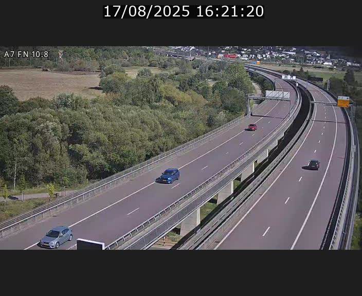 Caméra trafic Luxembourg - A7, Tunnel Gousselerbierg, sortie sud, direction rond-point Lorentzweiler (BK 10.8)