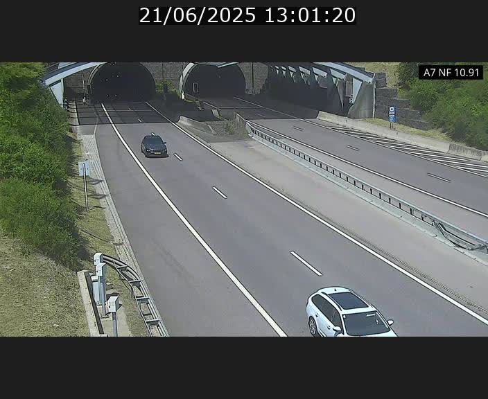 Caméra trafic Luxembourg - A7, Tunnel Gousselerbierg, entrée sud, direction Mersch