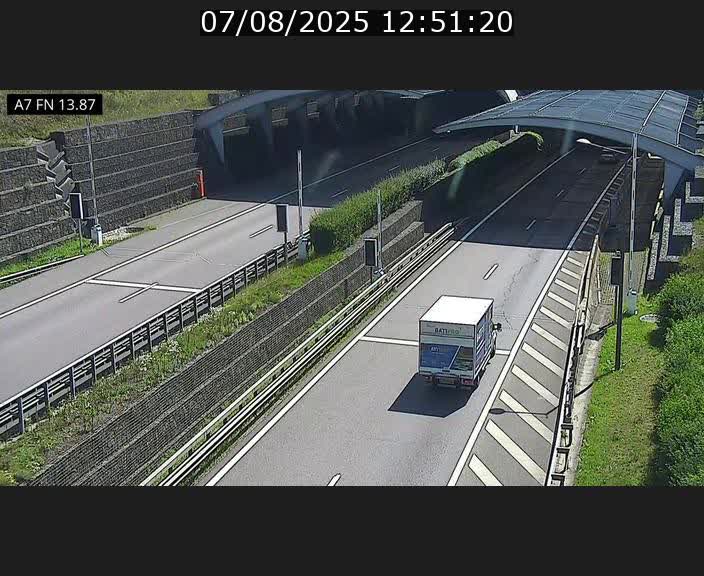 Caméra trafic Luxembourg - A7, Tunnel Gousselerbierg, entrée nord, direction Lorentzweiler