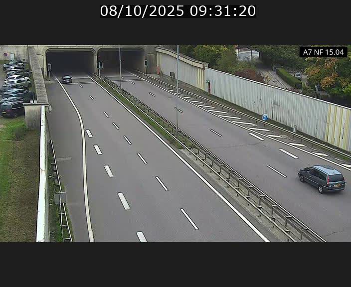 Caméra trafic Luxembourg - A7, Tunnel Mersch, entrée sud, direction Ettelbruck