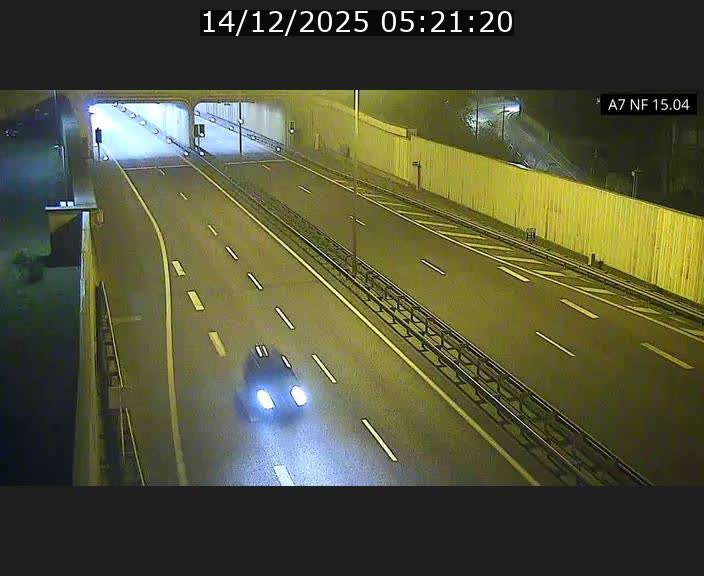 Caméra trafic Luxembourg - A7, Tunnel Mersch, entrée sud, direction Ettelbruck