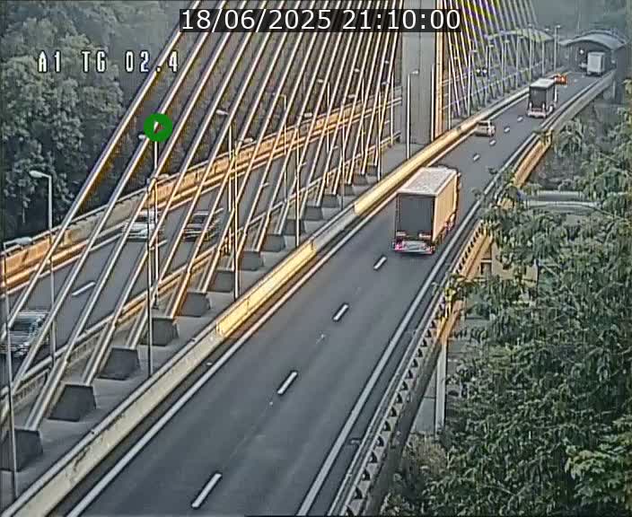 Traffic live webcam Luxembourg Sandweiler - A1 direction Luxembourg-ville - BK 2.4