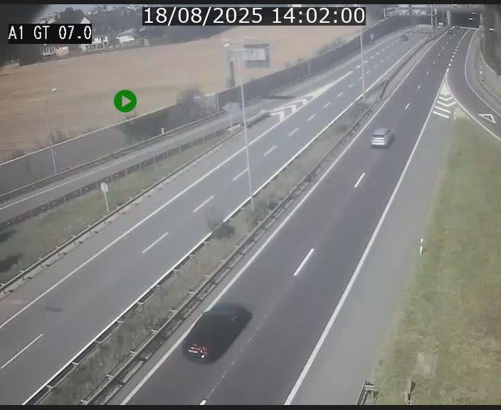 Traffic live webcam Luxembourg Cents - A1 direction Kirchberg - BK 7