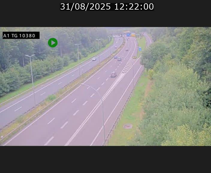 Traffic live webcam Luxembourg Senningerberg - A1 direction Luxembourg Kirchberg - BK 10.3