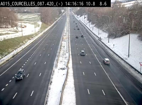 Webcam autoroute Belgique - Viesville - E42 direction Mons - BK 84.35