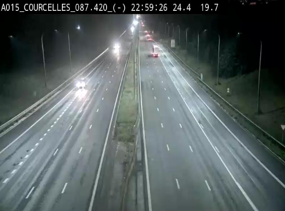 Webcam autoroute Belgique - Viesville - E42 direction Mons - BK 84.35