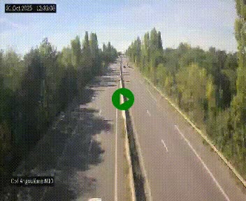 Webcam routière à la fin de la N10, en périphérique ouest d'Angouleme, proche de la jonction avec l'A10
