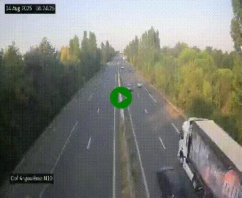 Webcam routière à la fin de la N10, en périphérique ouest d'Angouleme, proche de la jonction avec l'A10