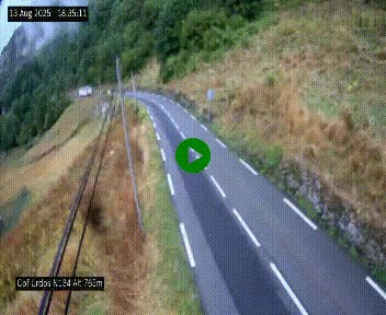 Webcam dans les Pyrénées Atlantique au niveau du col d'Urdos et du fort du Pourtalet sur la N134, en direction du Col et du tunnel du Somport, à 765 mètres d'altitude