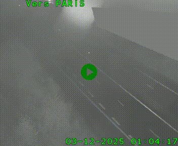 Caméra routière sur l'autoroute A20 à Saint-Pardoux-l'Ortigier, à la jonction avec l'A89. Vue orientée vers Paris