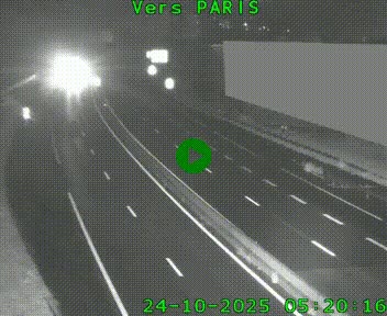 Caméra routière sur l'autoroute A20 à Brive-la-Gaillarde, à la jonction avec l'A89. Vue orientée vers Paris