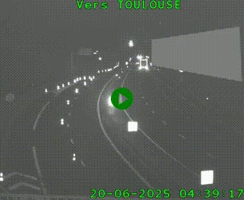 Caméra routière sur l'autoroute A20 à Noailles, en périphérie de Brive-la-Gaillarde. Vue orientée vers Toulouse