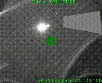 Caméra routière sur l'autoroute A20 à Noailles, en périphérie de Brive-la-Gaillarde. Vue orientée vers Toulouse