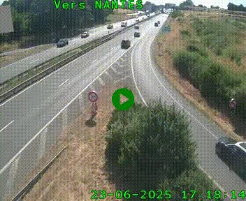 Webcam N147 au nord de Poitiers et à la jonction avec la A10