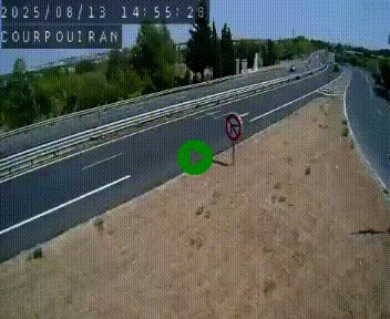 Caméra routière France - N109, Courpouiran - La plaine, en direction de Clermont l'Hérault, à la sortie de Montpellier